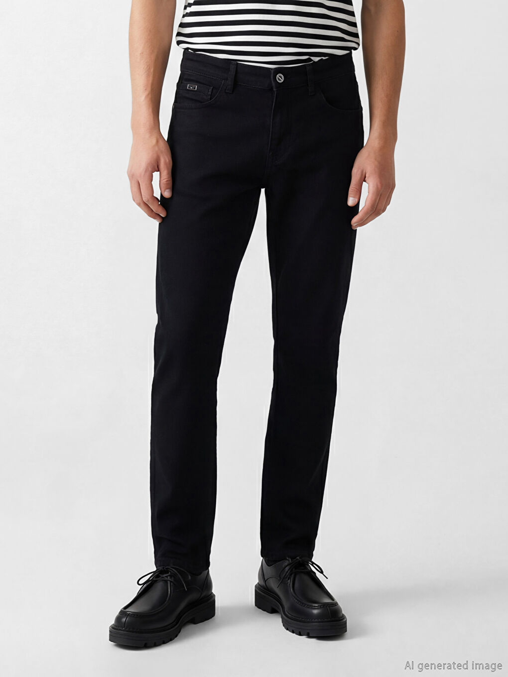 Siyah 750 Slim Fit Erkek Jean Pantolon-1