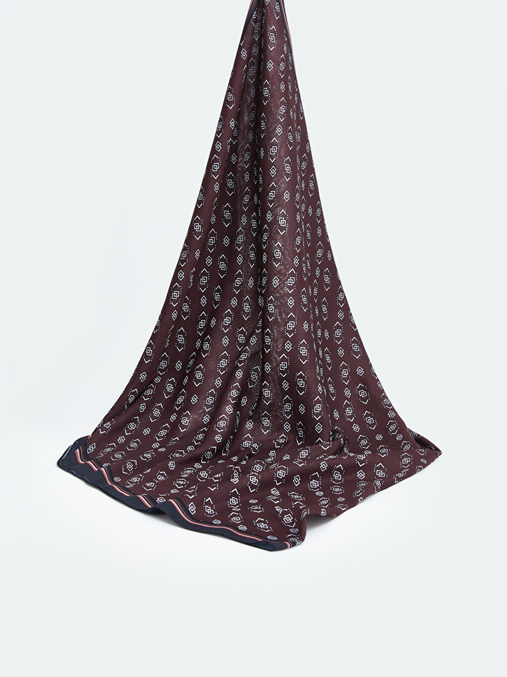 Bordo Desenli Kadın Şal 