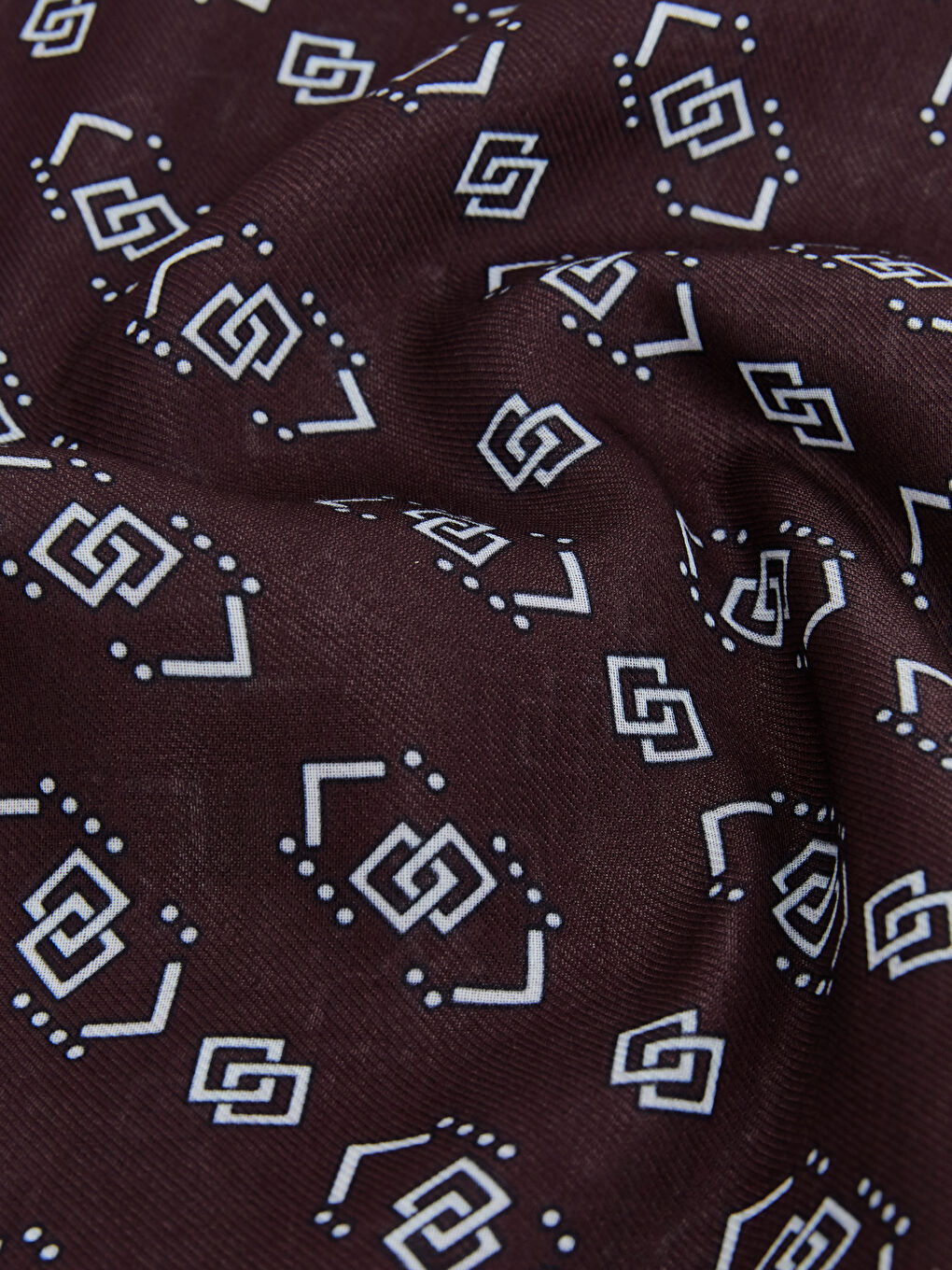 Bordo Desenli Kadın Şal -2