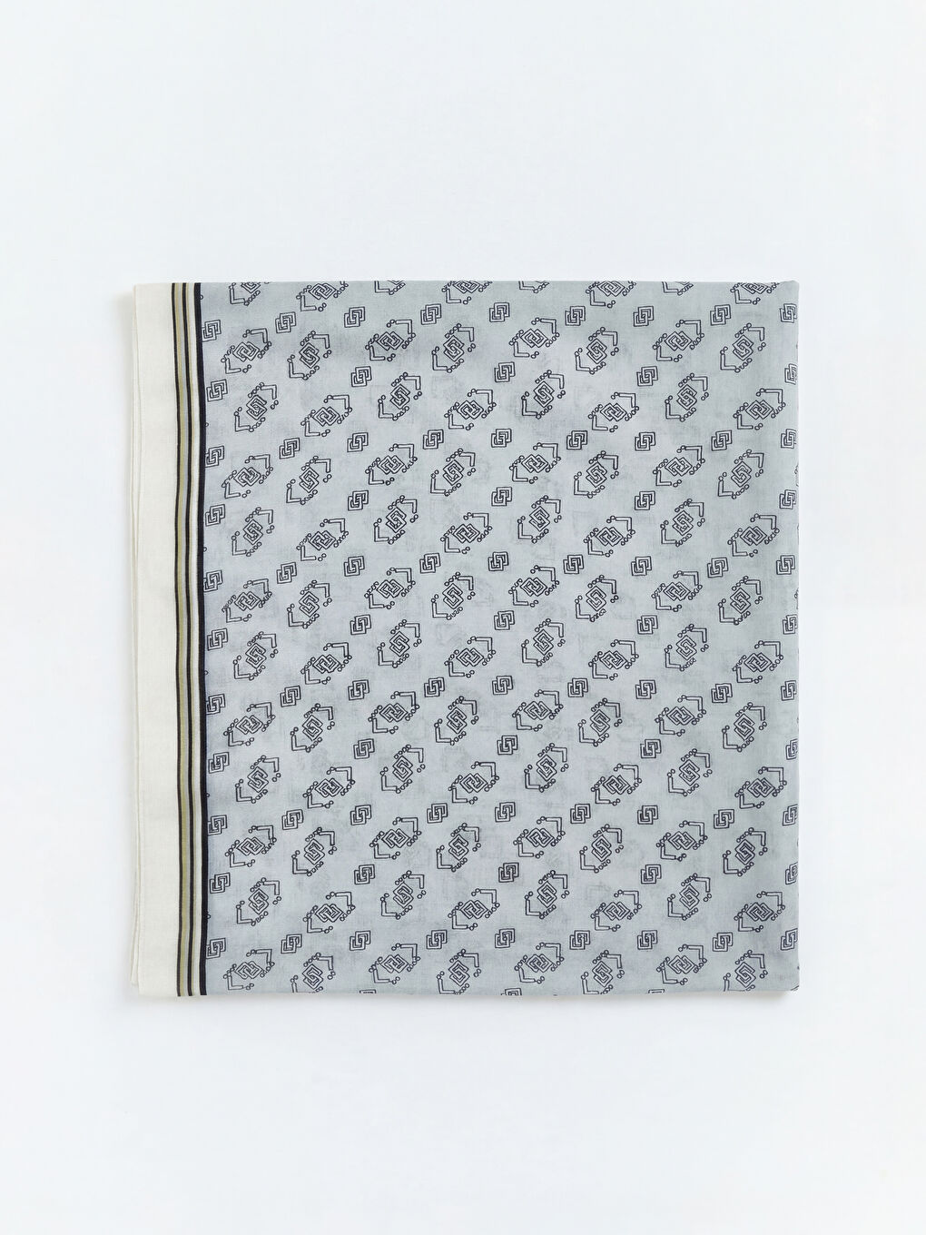 Turkuaz Desenli Kadın Şal -1