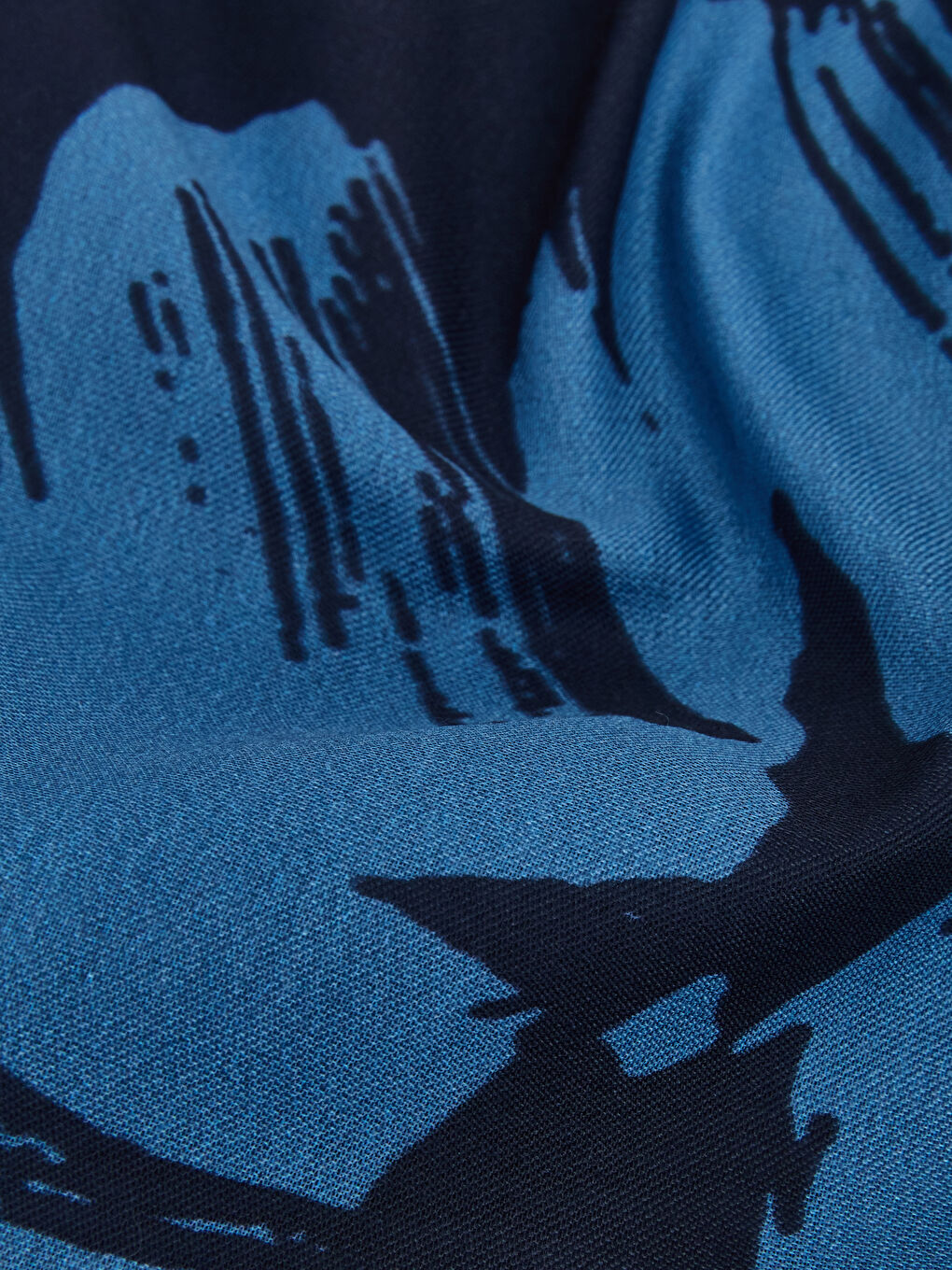 Mavi Desenli Kadın Şal-2