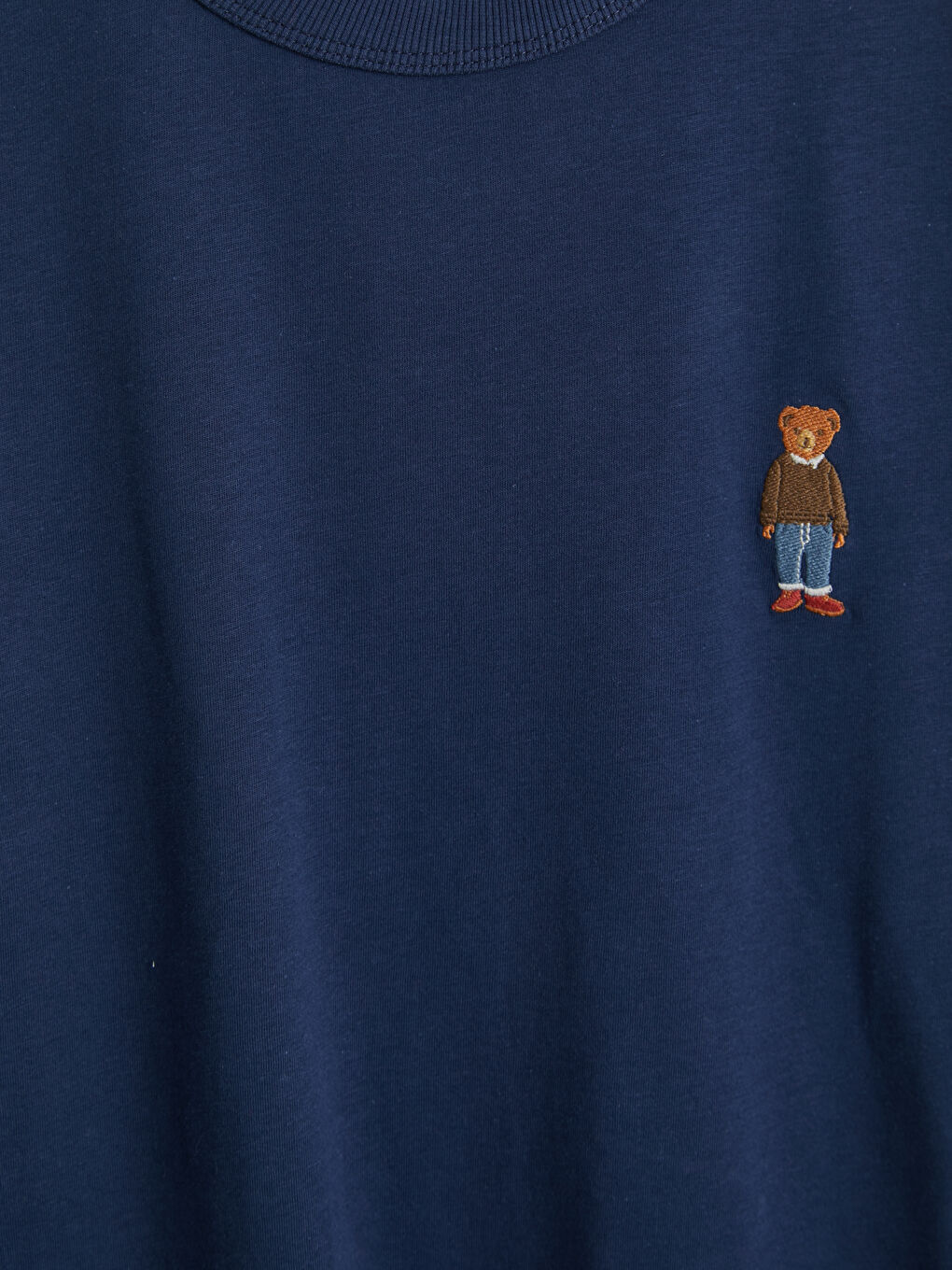 Lacivert Ayı Teddy Nakışlı Erkek Çocuk Tişört-2