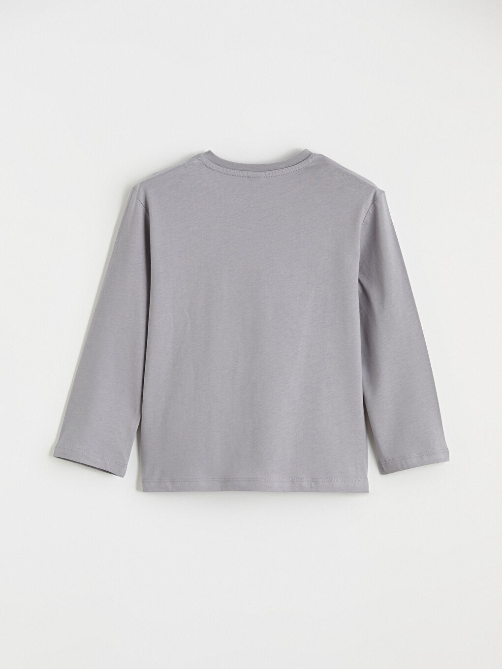 Gri Bisiklet Yaka Erkek Çocuk Pijama Takım-7