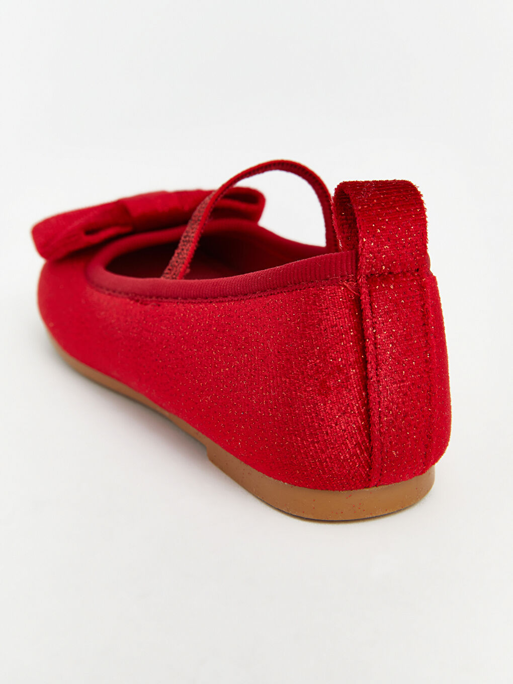 Kırmızı Süet Görünümlü Kız Bebek Babet-4