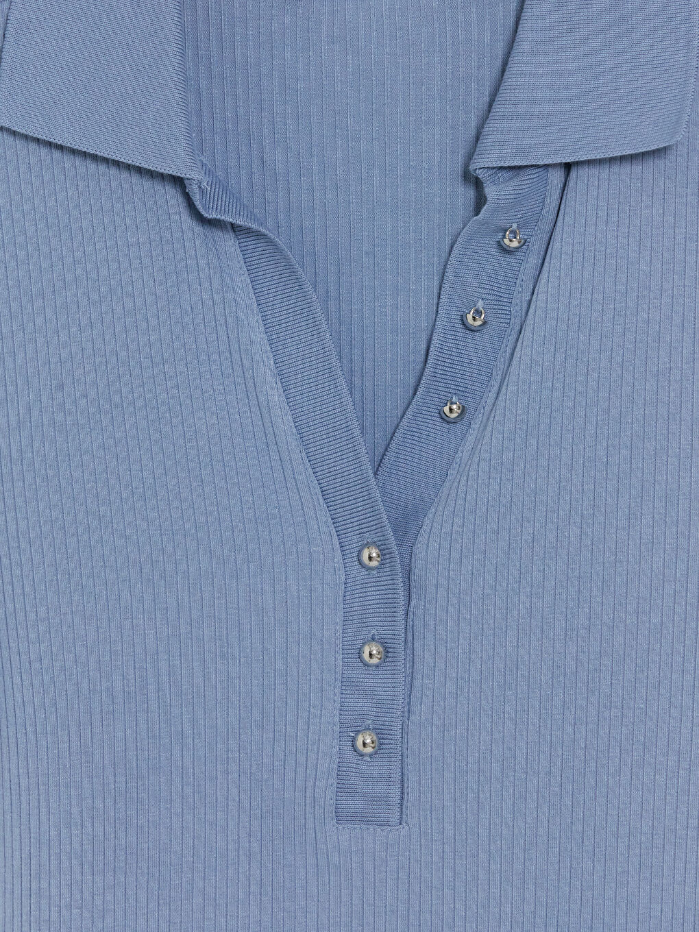 Mavi Polo Yaka Kadın Tişört-2