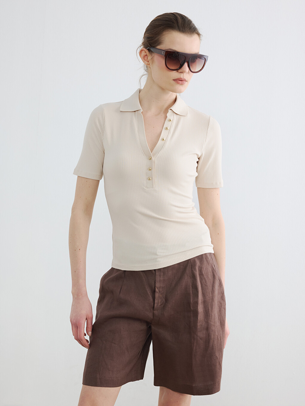 Polo Collar Women's T-Shirt