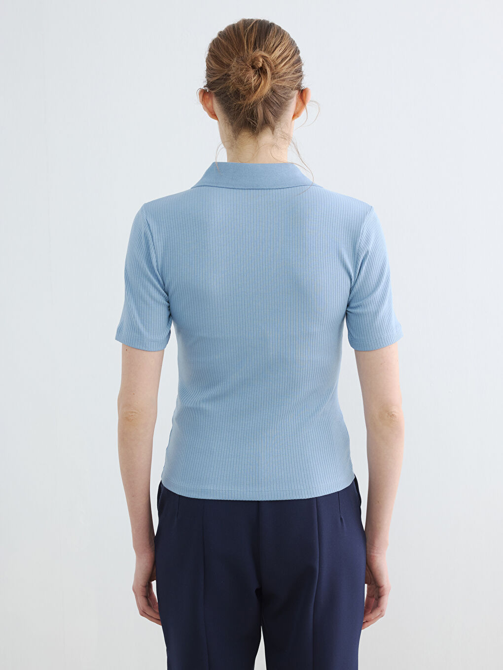 Polo Collar Women's T-Shirt-3