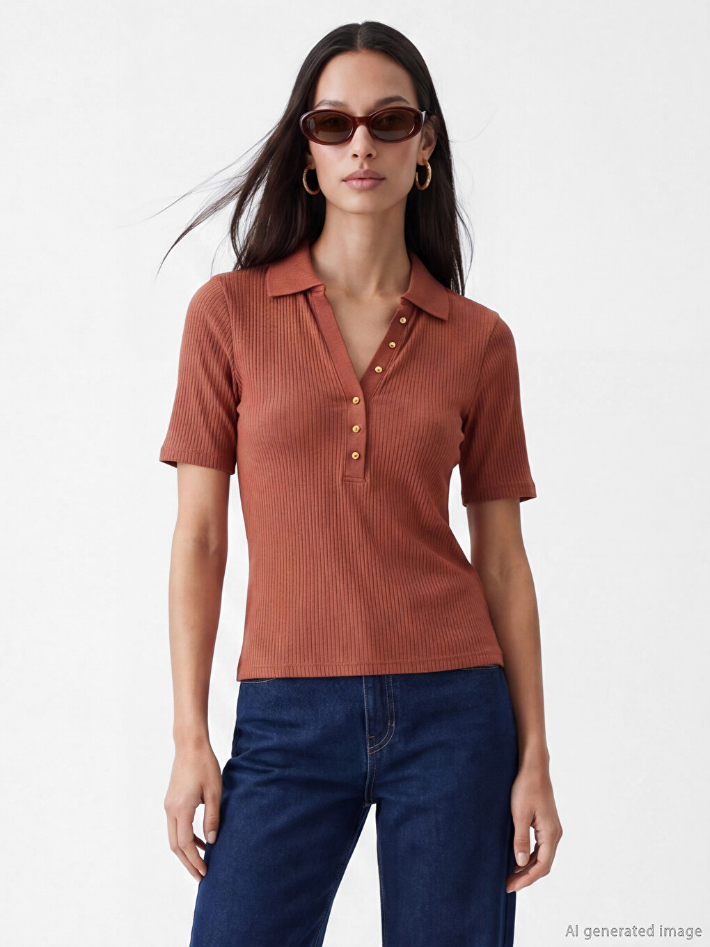 Polo Collar Women's T-Shirt