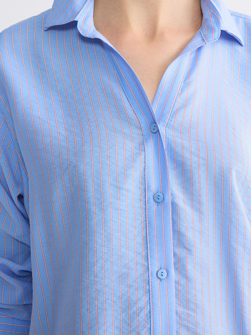 жолақты сатин әйелдер жейдесі-2