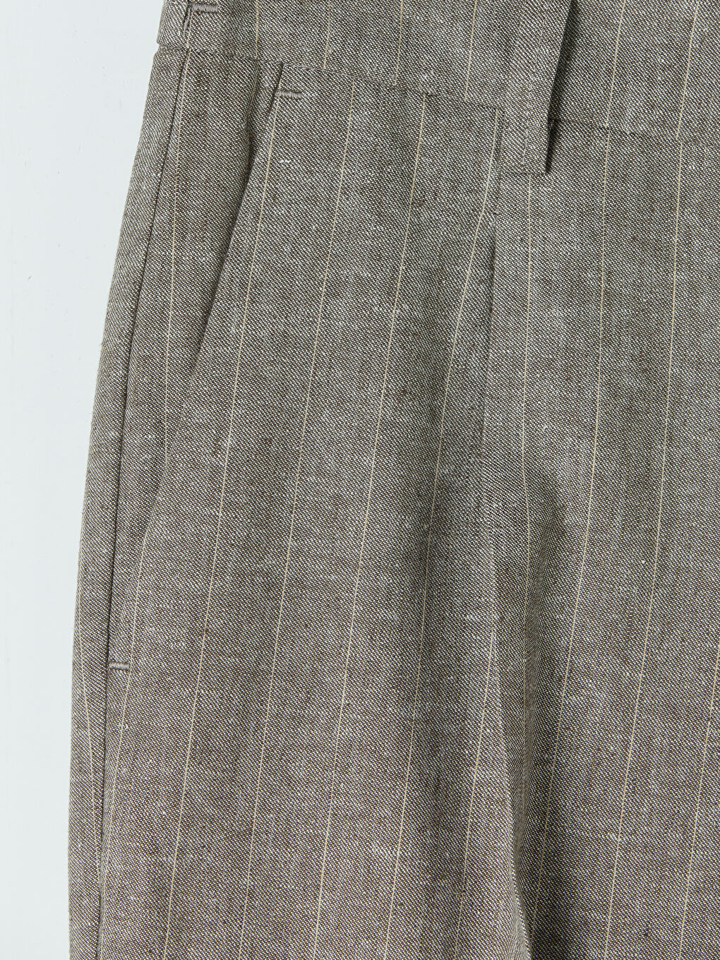 Kahverengi Regular Fit Erkek Pileli Pantolon-2