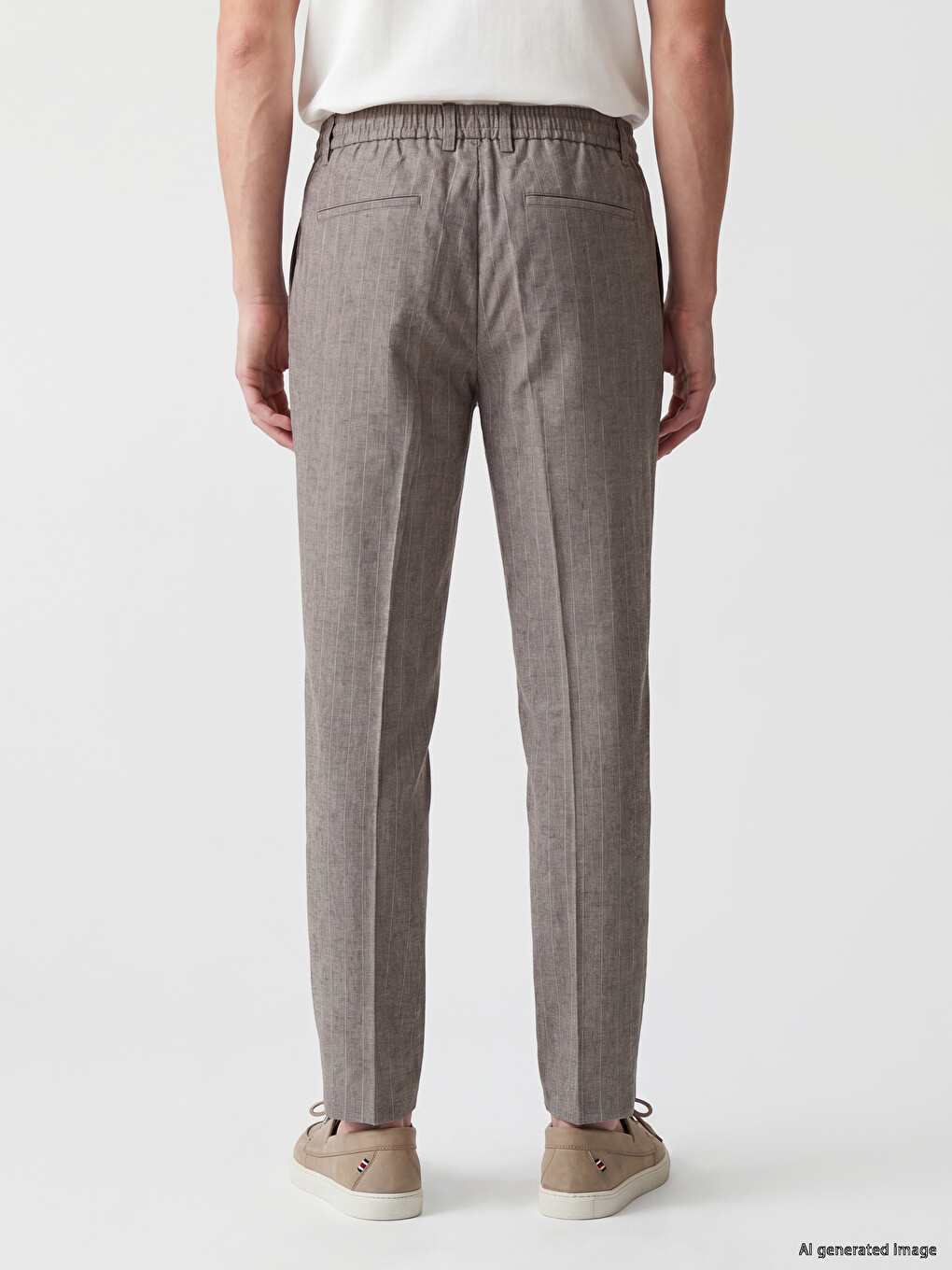 Kahverengi Regular Fit Erkek Pileli Pantolon-4