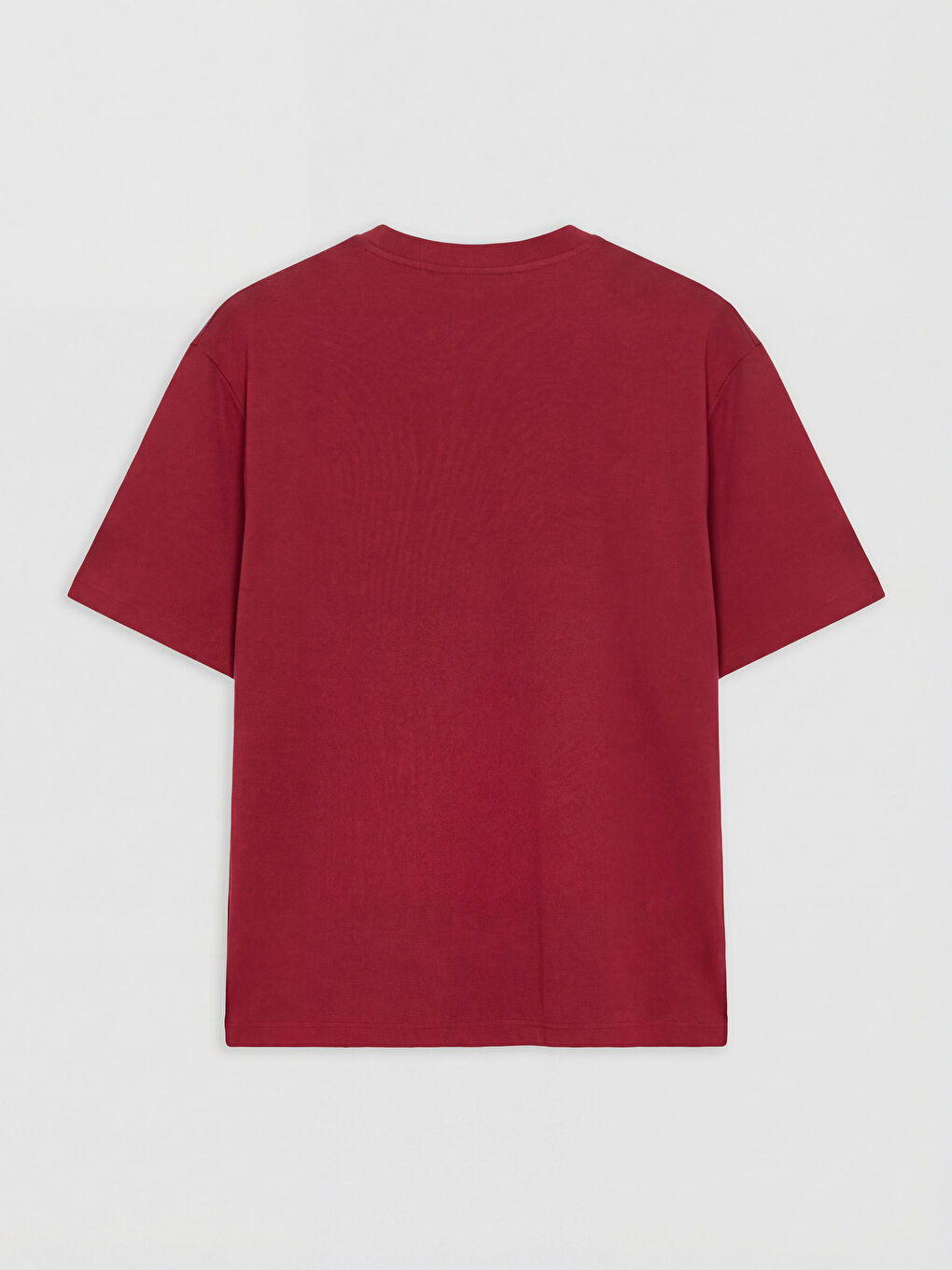 Kırmızı Regular Fit Bisiklet Yaka Erkek Tişört-1