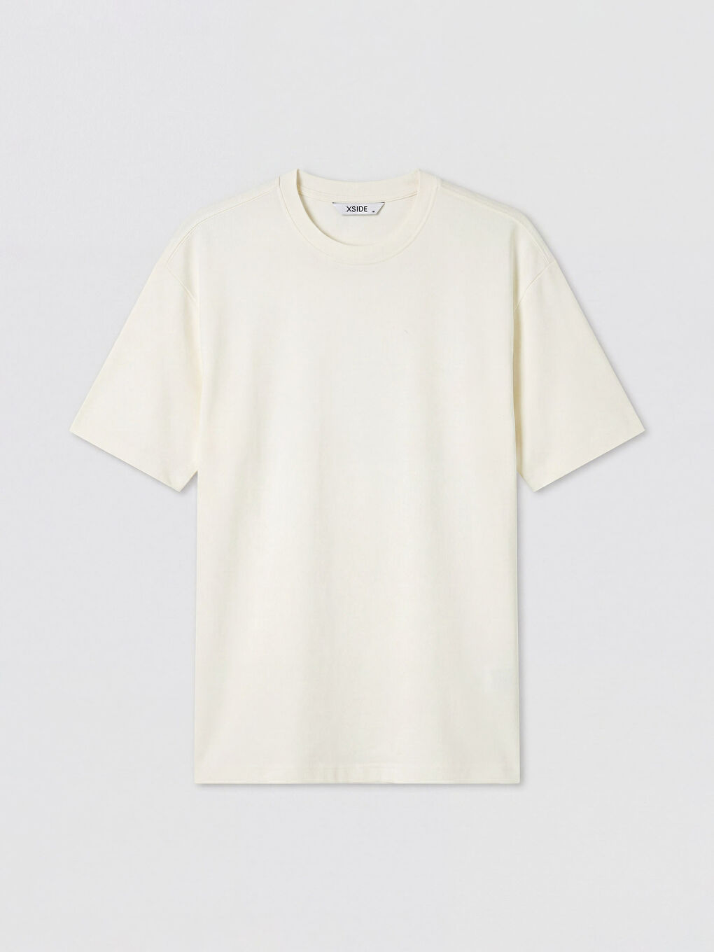 Ekru Regular Fit Bisiklet Yaka Erkek Tişört