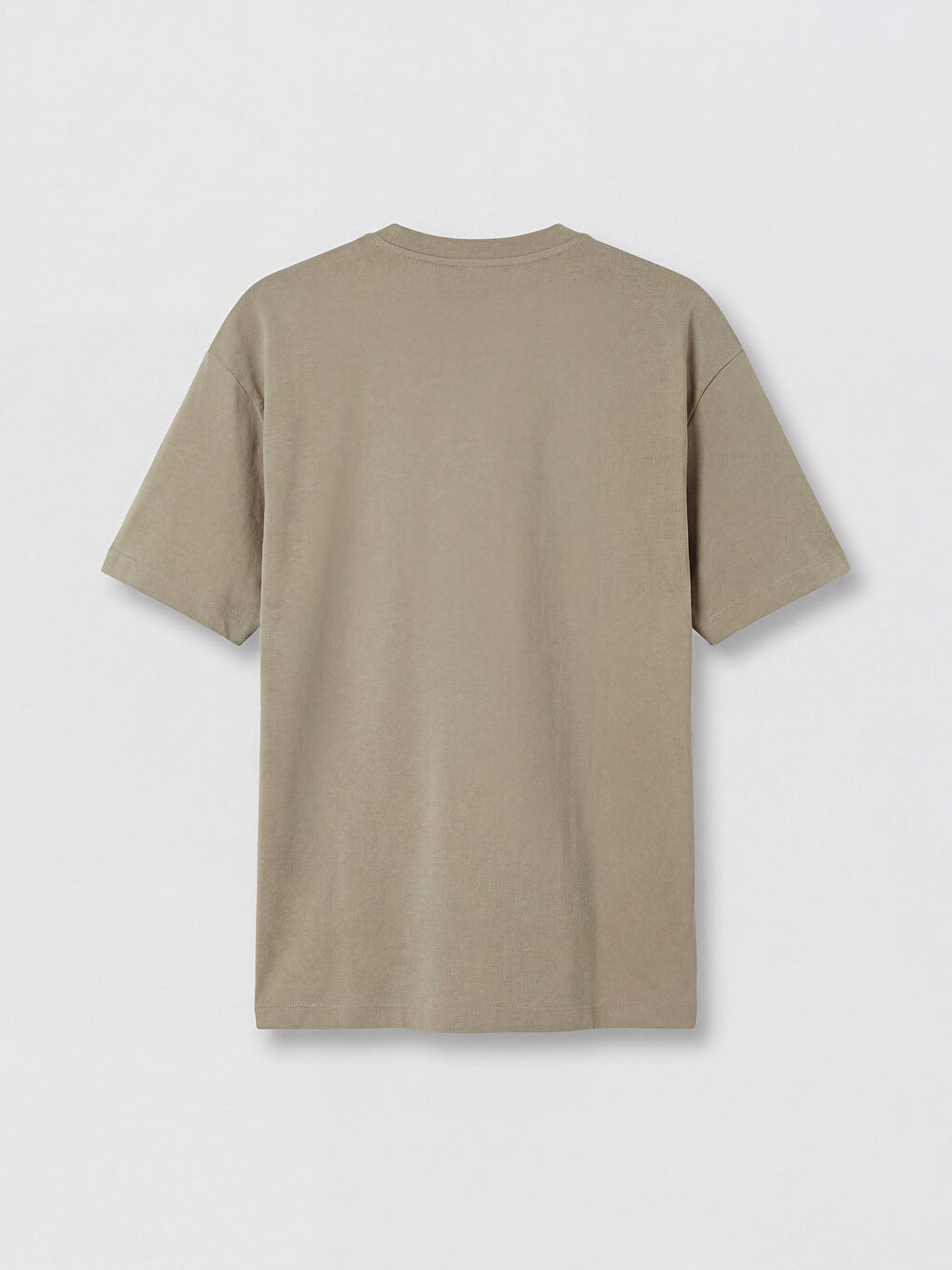 Kahverengi Regular Fit Bisiklet Yaka Erkek Tişört-1