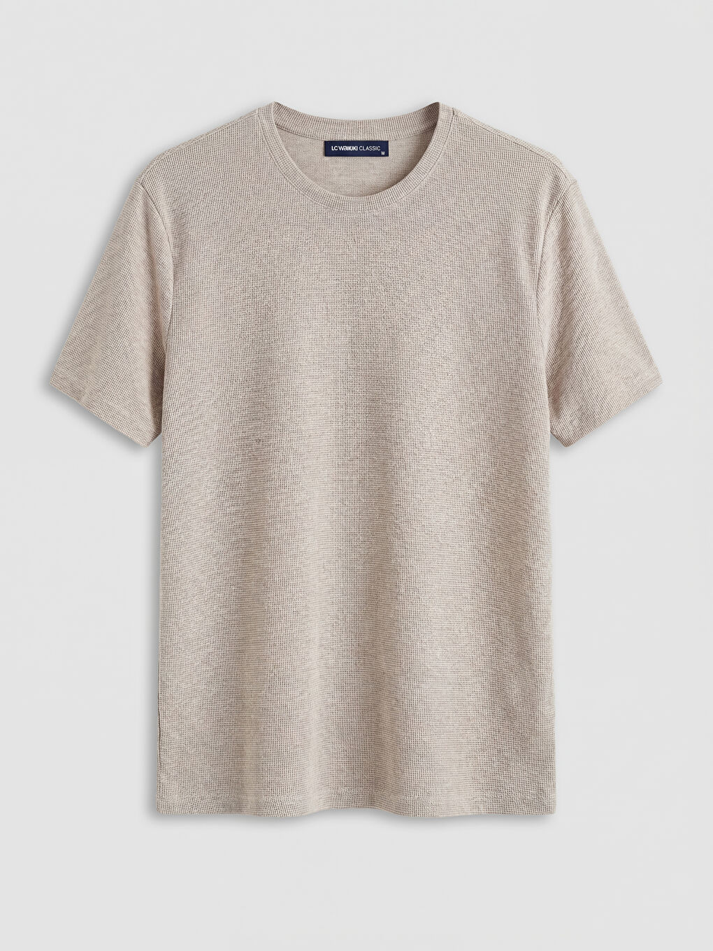 Kahverengi Bisiklet Yaka Erkek Tişört-4