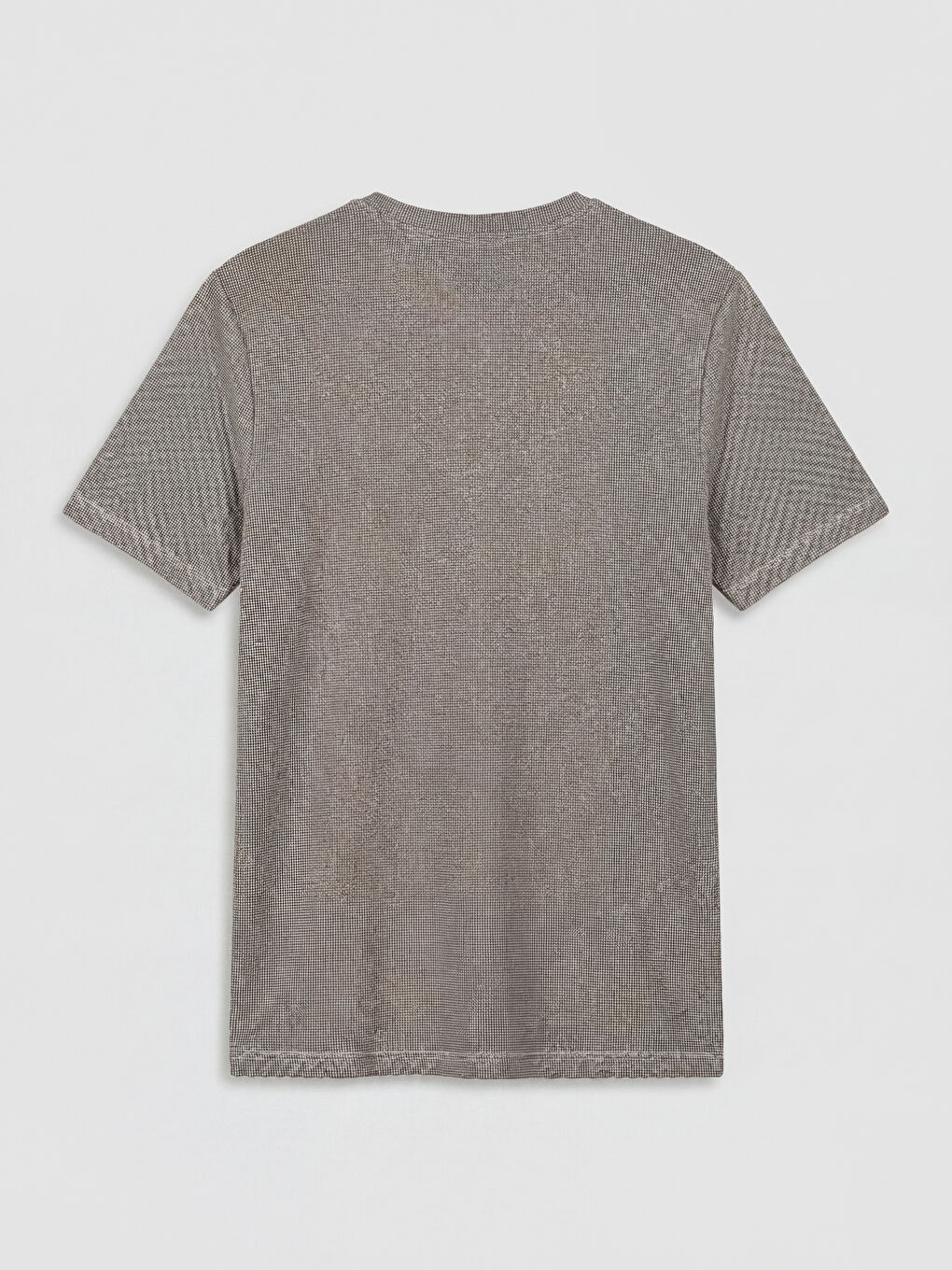 Kahverengi Bisiklet Yaka Erkek Tişört-1