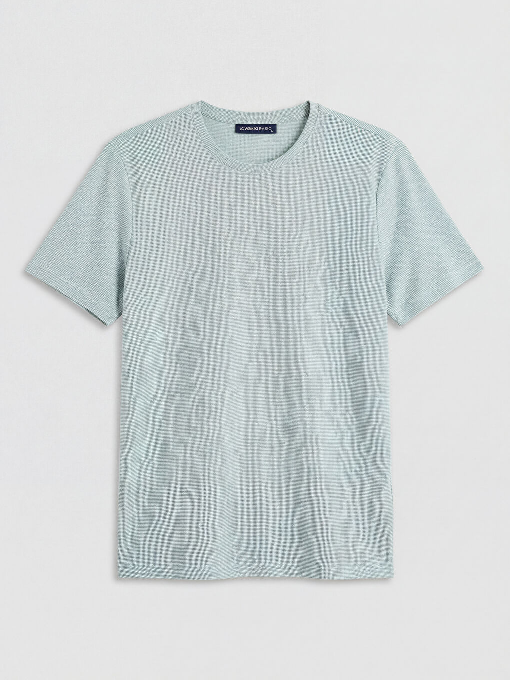 Yeşil Bisiklet Yaka Erkek Tişört-4