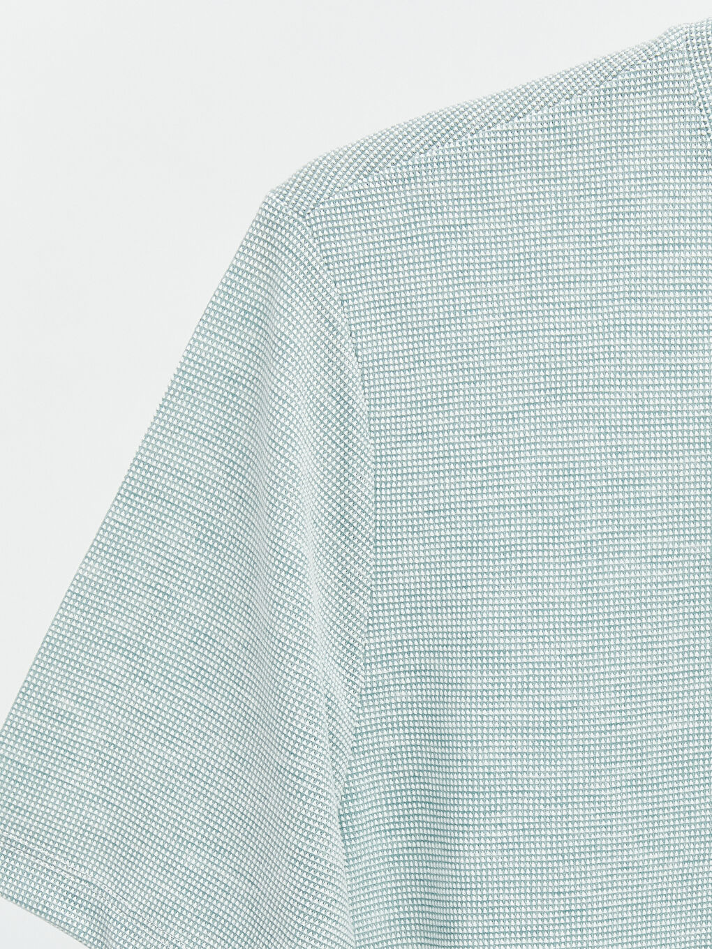 Yeşil Bisiklet Yaka Erkek Tişört-6