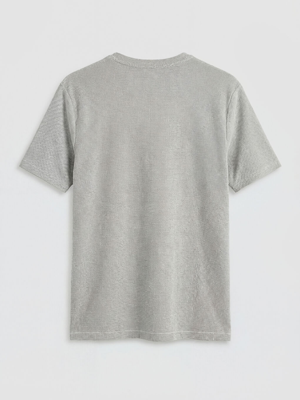 Gri Bisiklet Yaka Erkek Tişört-1