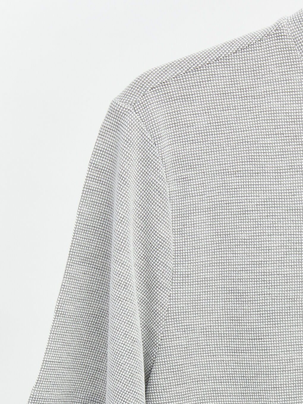 Gri Bisiklet Yaka Erkek Tişört-2