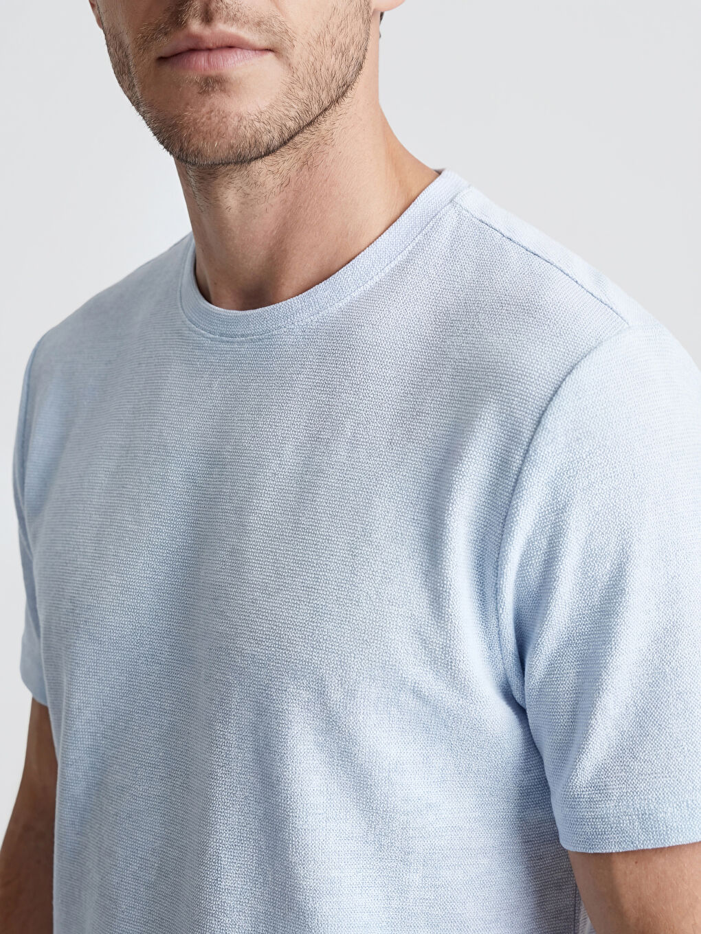 Mavi Bisiklet Yaka Erkek Tişört-2