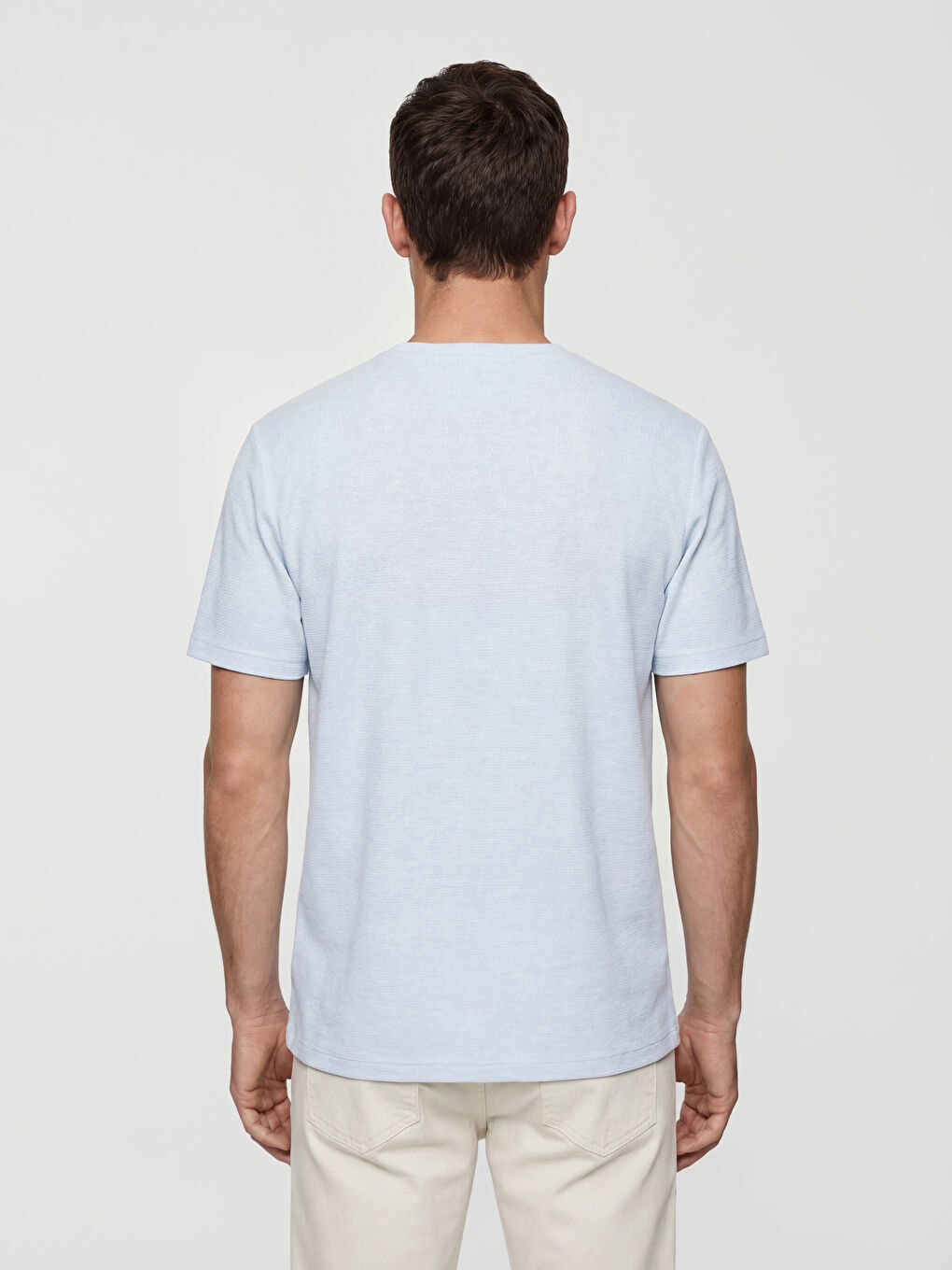 Mavi Bisiklet Yaka Erkek Tişört-3