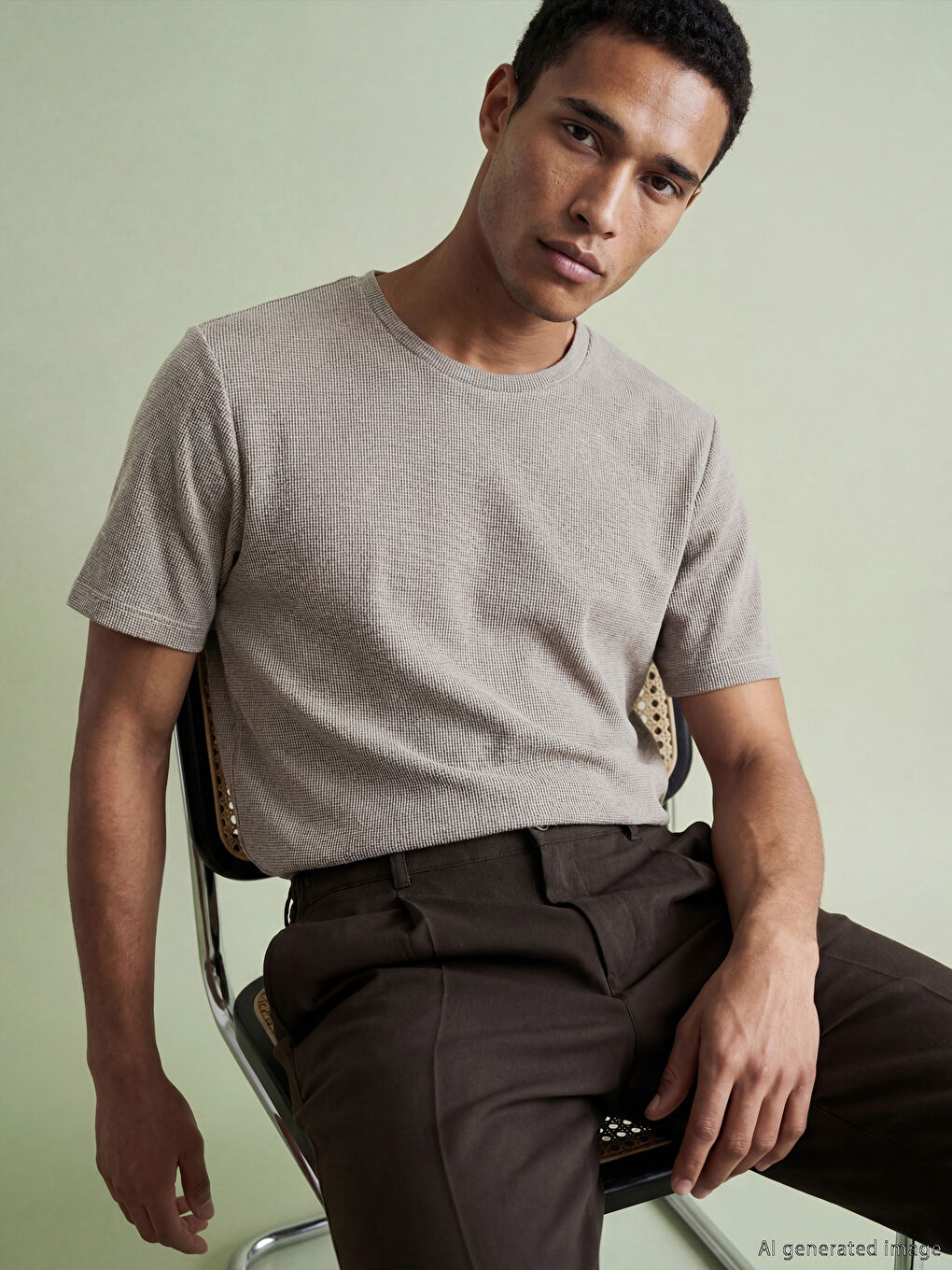 Мужская футболка с круглым вырезом