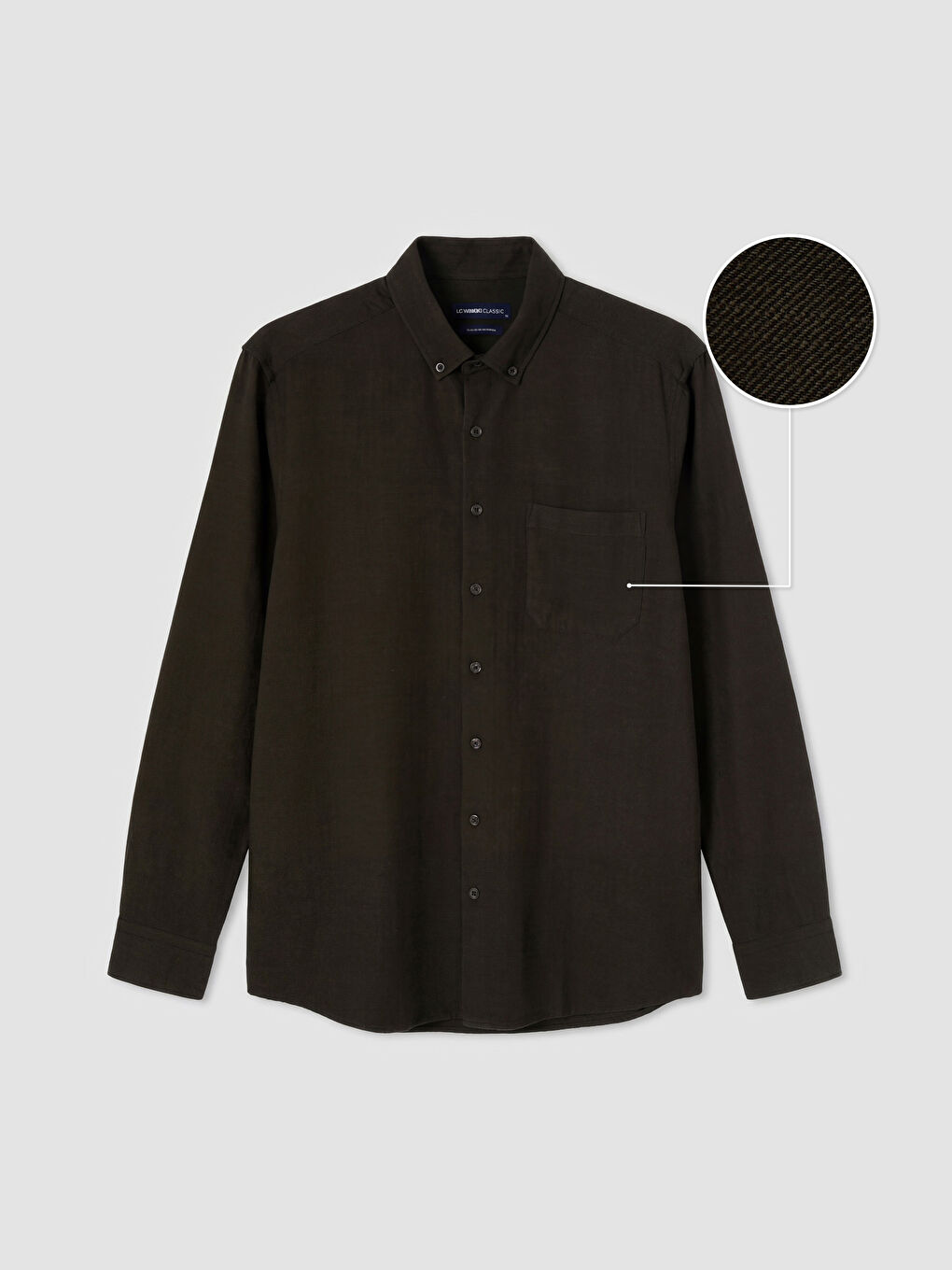 Kahverengi Regular Fit Erkek Dokulu Gömlek