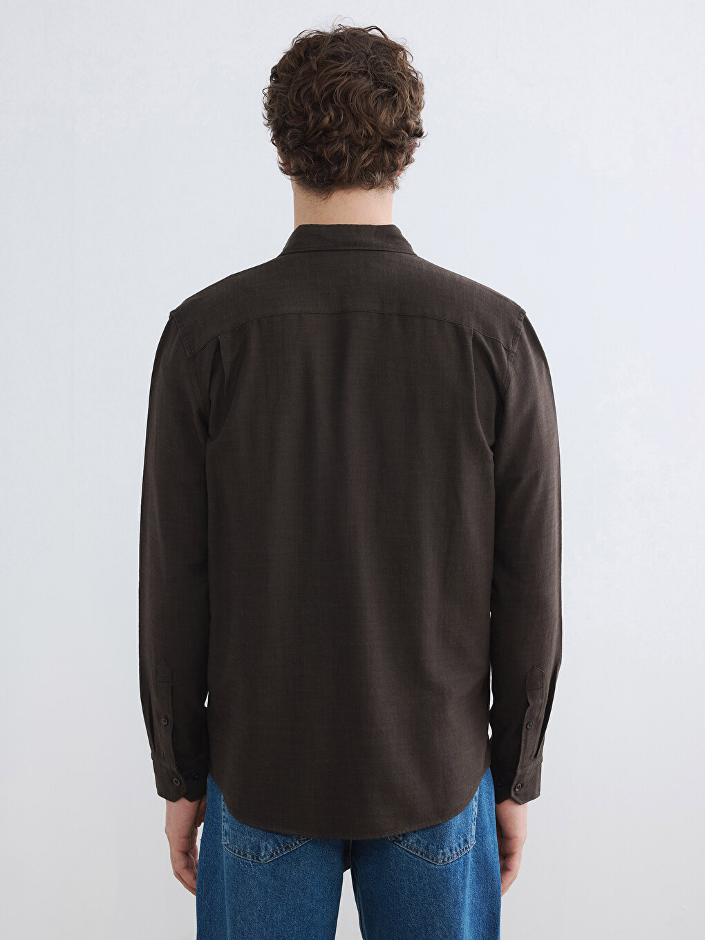 Regular Fit Men's Textured Shirt-3