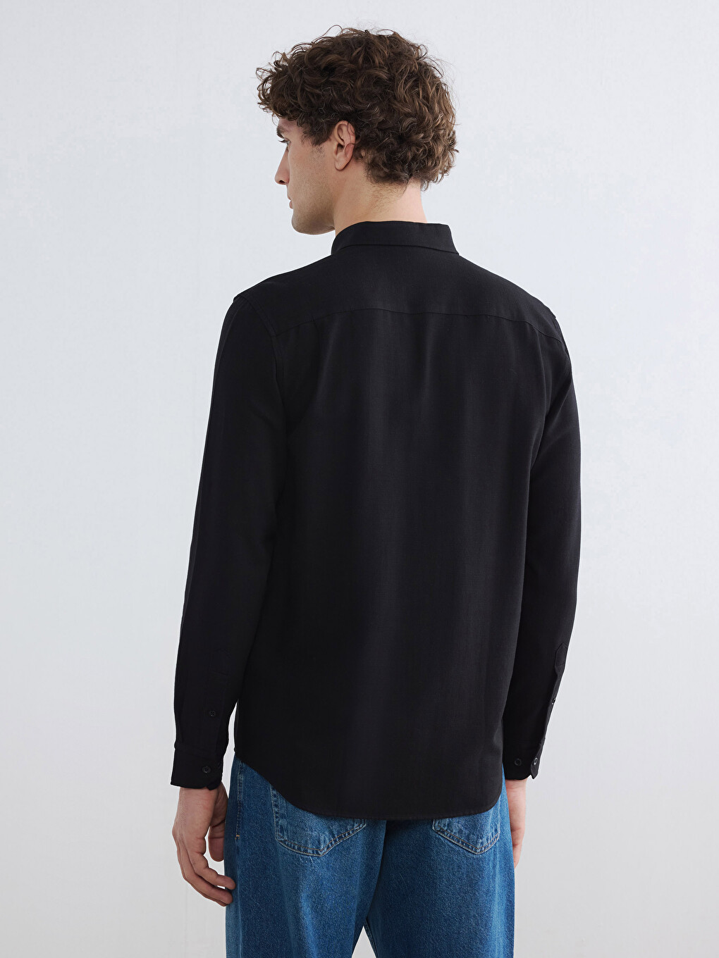 Regular Fit Men's Textured Shirt-3