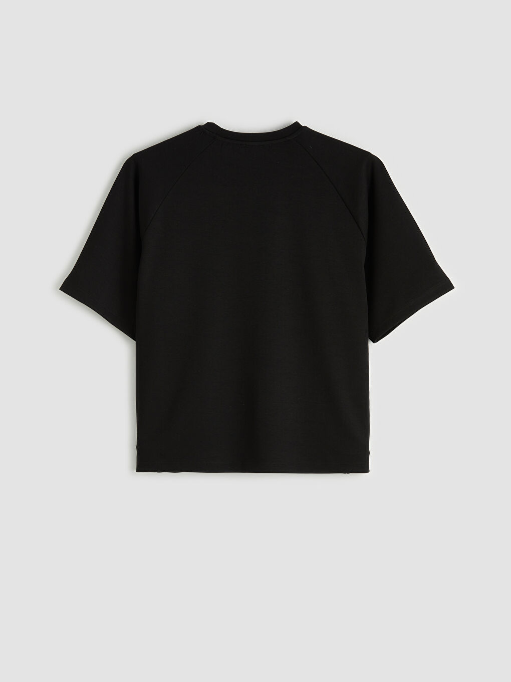 Siyah Bisiklet Yaka Erkek Tişört-1