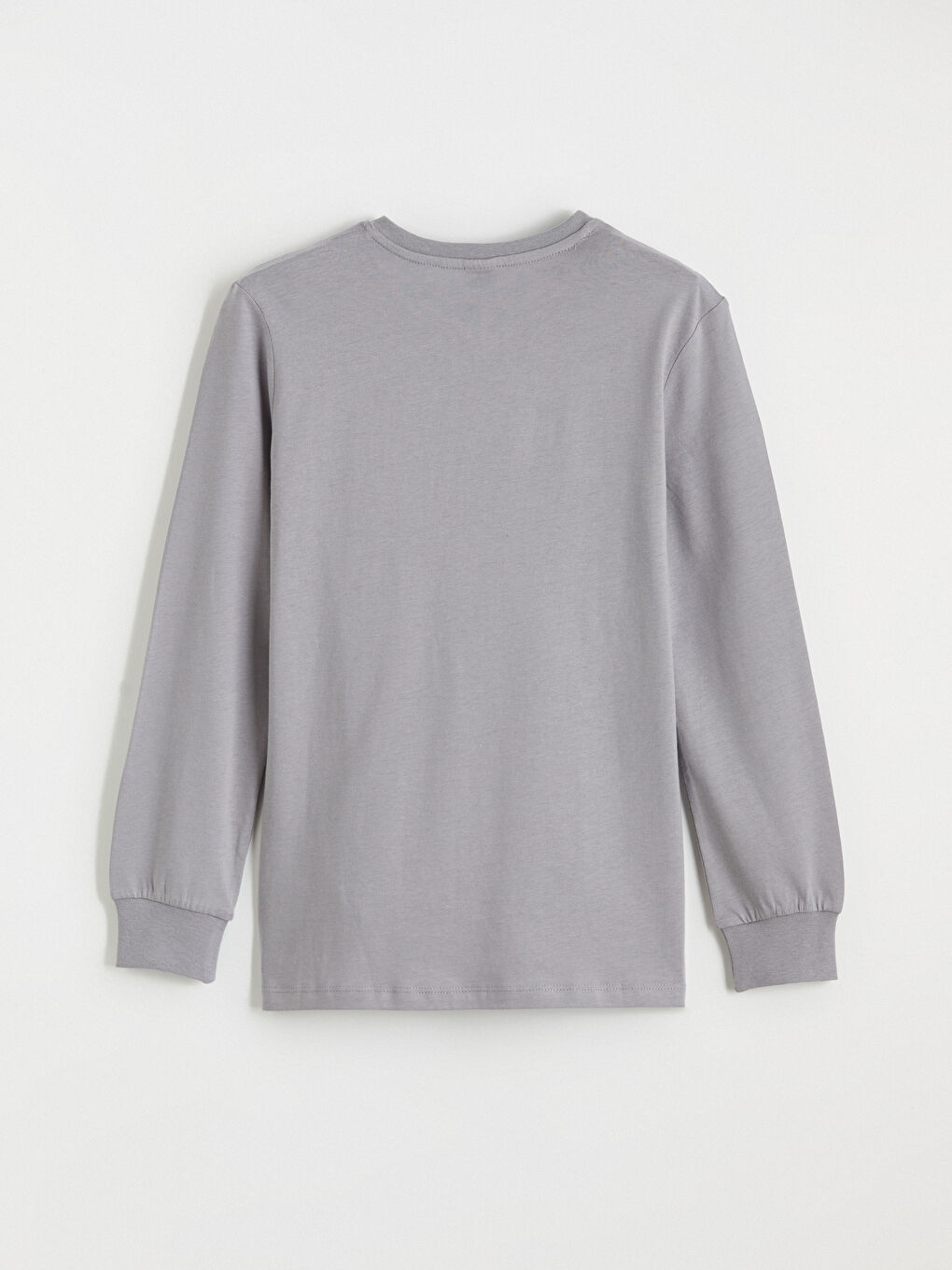 Gri Bisiklet Yaka Baskılı Erkek Çocuk Pijama Takım-7