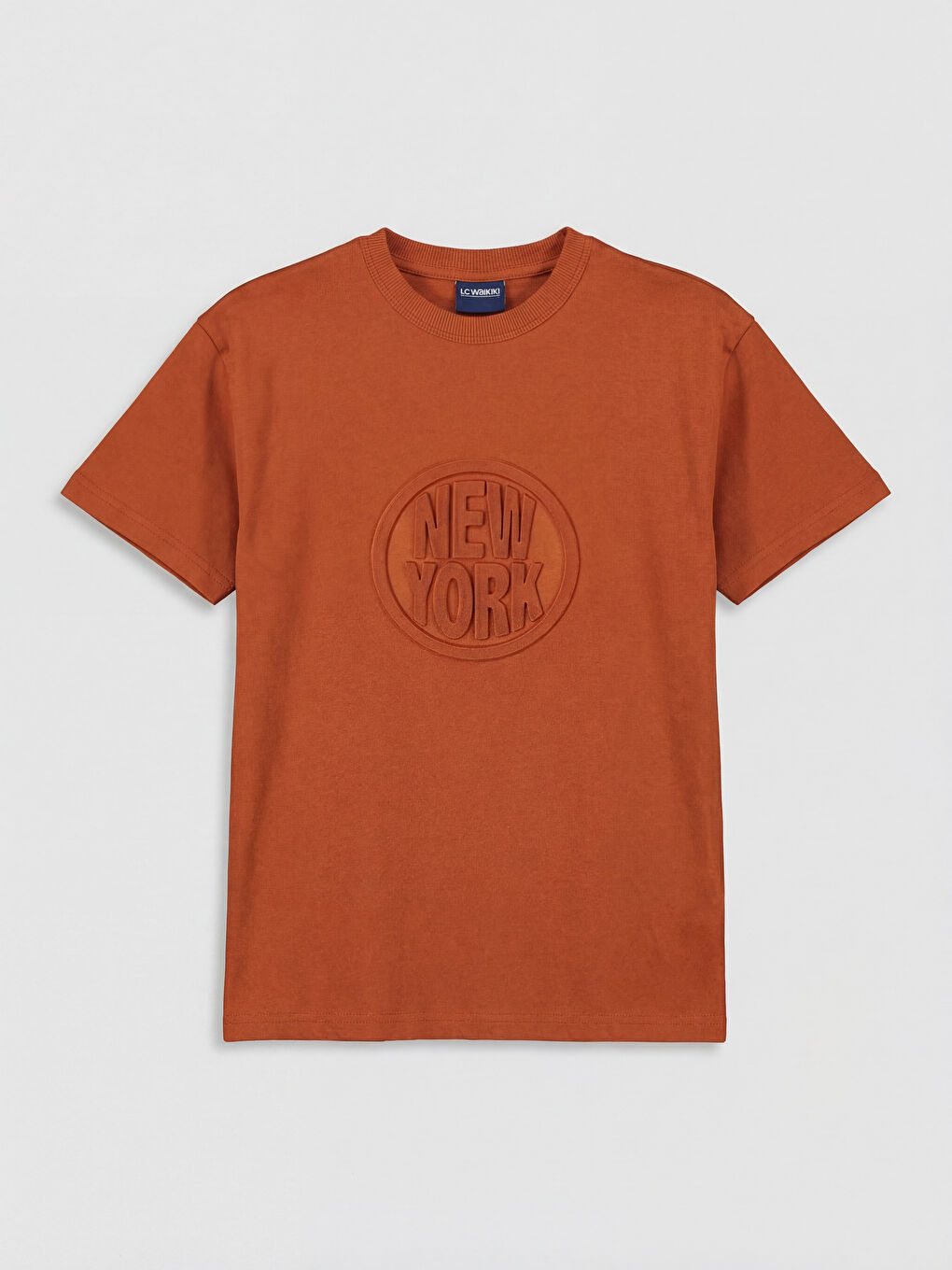 Turuncu New York Baskılı Erkek Çocuk Tişört
