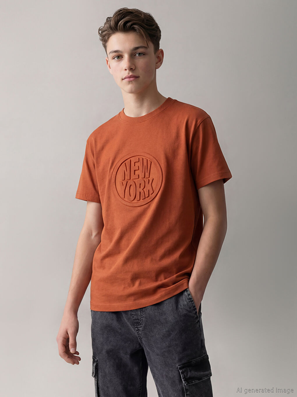 New York Printed Boys' T-Shirt