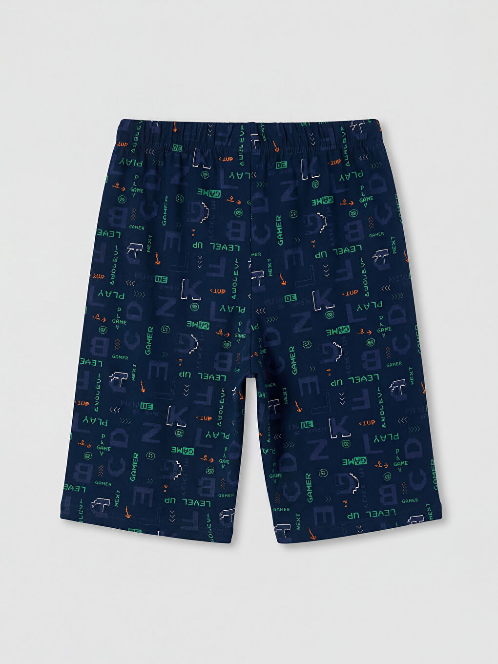 Lacivert Baskılı Erkek Çocuk Pijama Şort 2'li-4