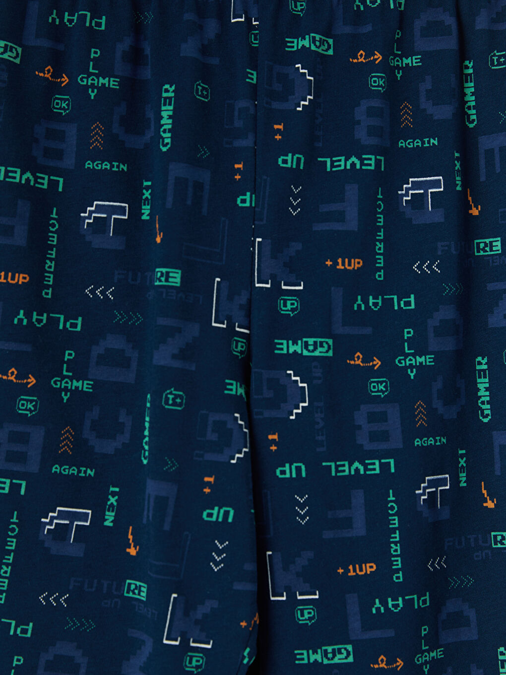 Lacivert Baskılı Erkek Çocuk Pijama Şort 2'li-5