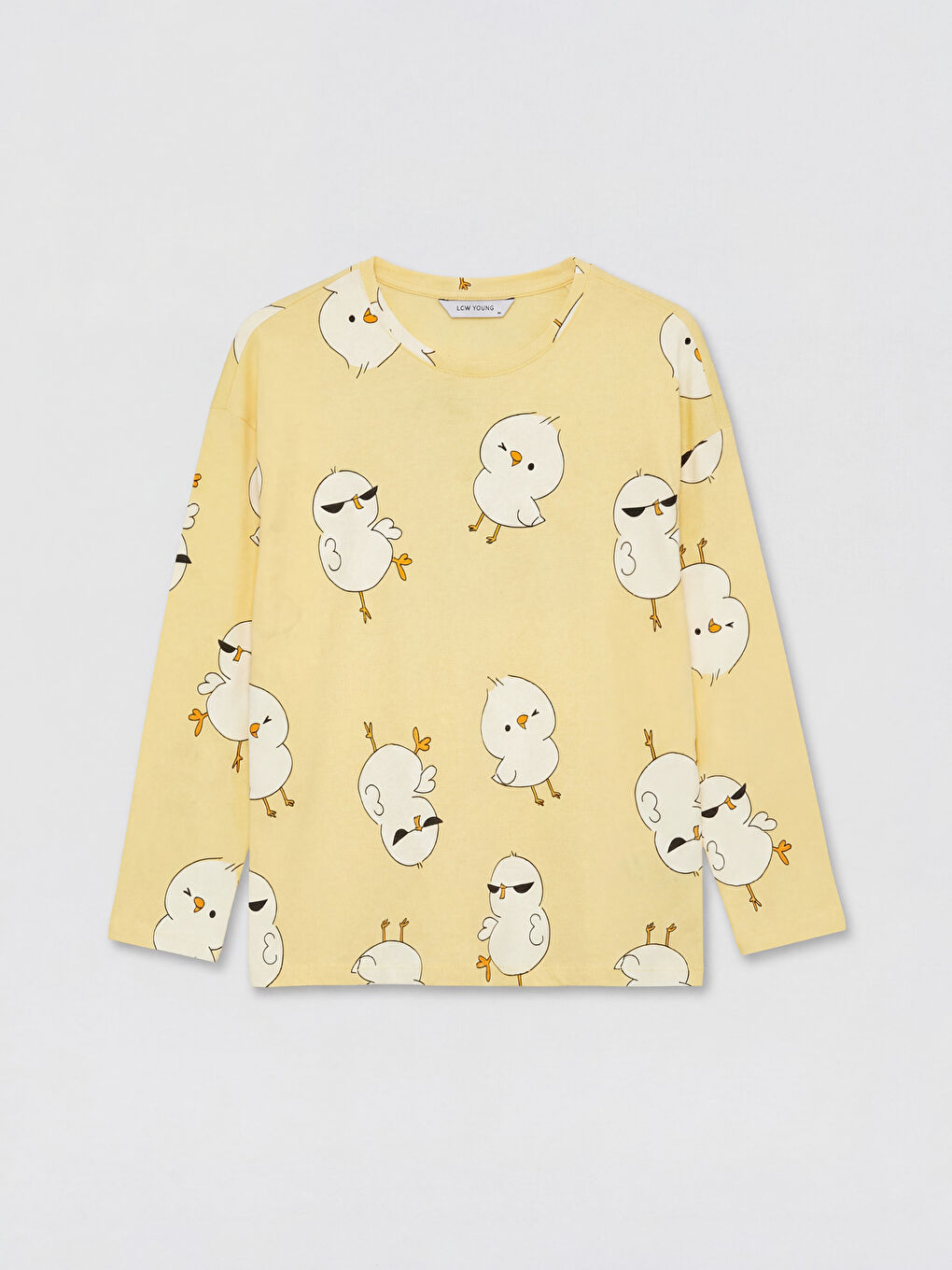 Sarı Civciv Baskılı Kadın Pijama Takımı-1