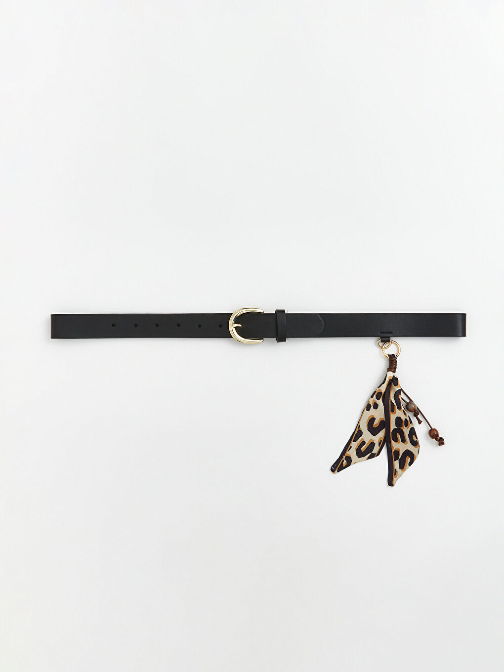 Siyah Deri Görünümlü Aksesuarlı Kadın Kemer-3