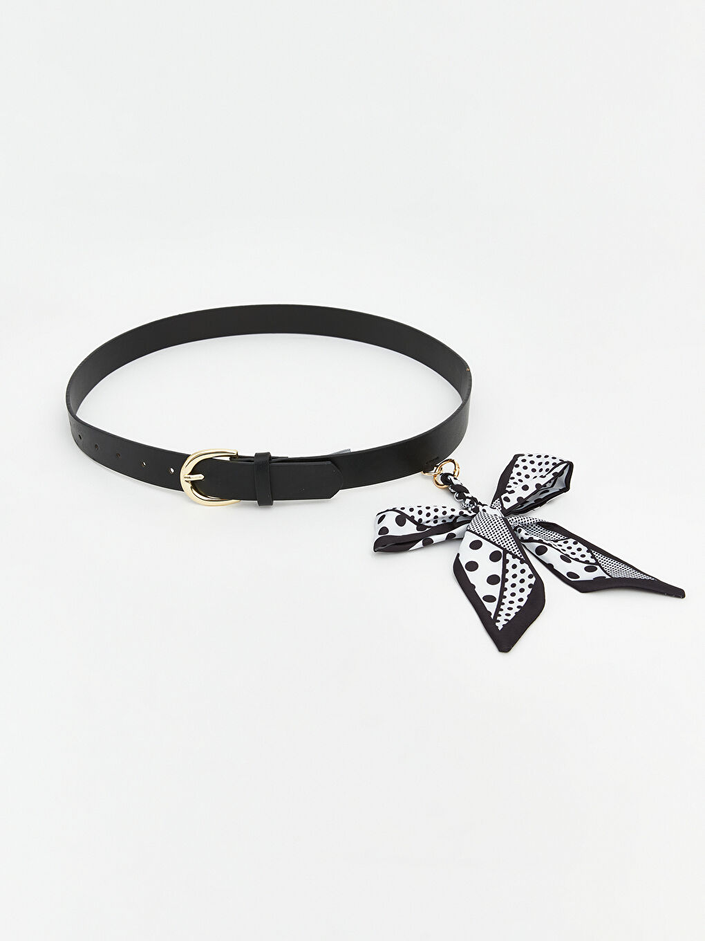 Siyah Fular Aksesuarlı Kadın Kemer-2