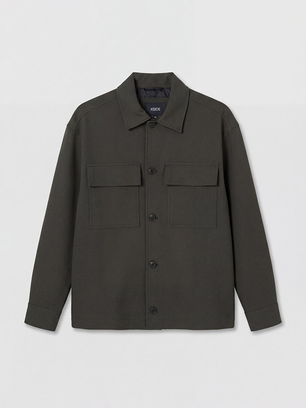 Haki Rahat Kalıp Gömlek Yaka Erkek Mont