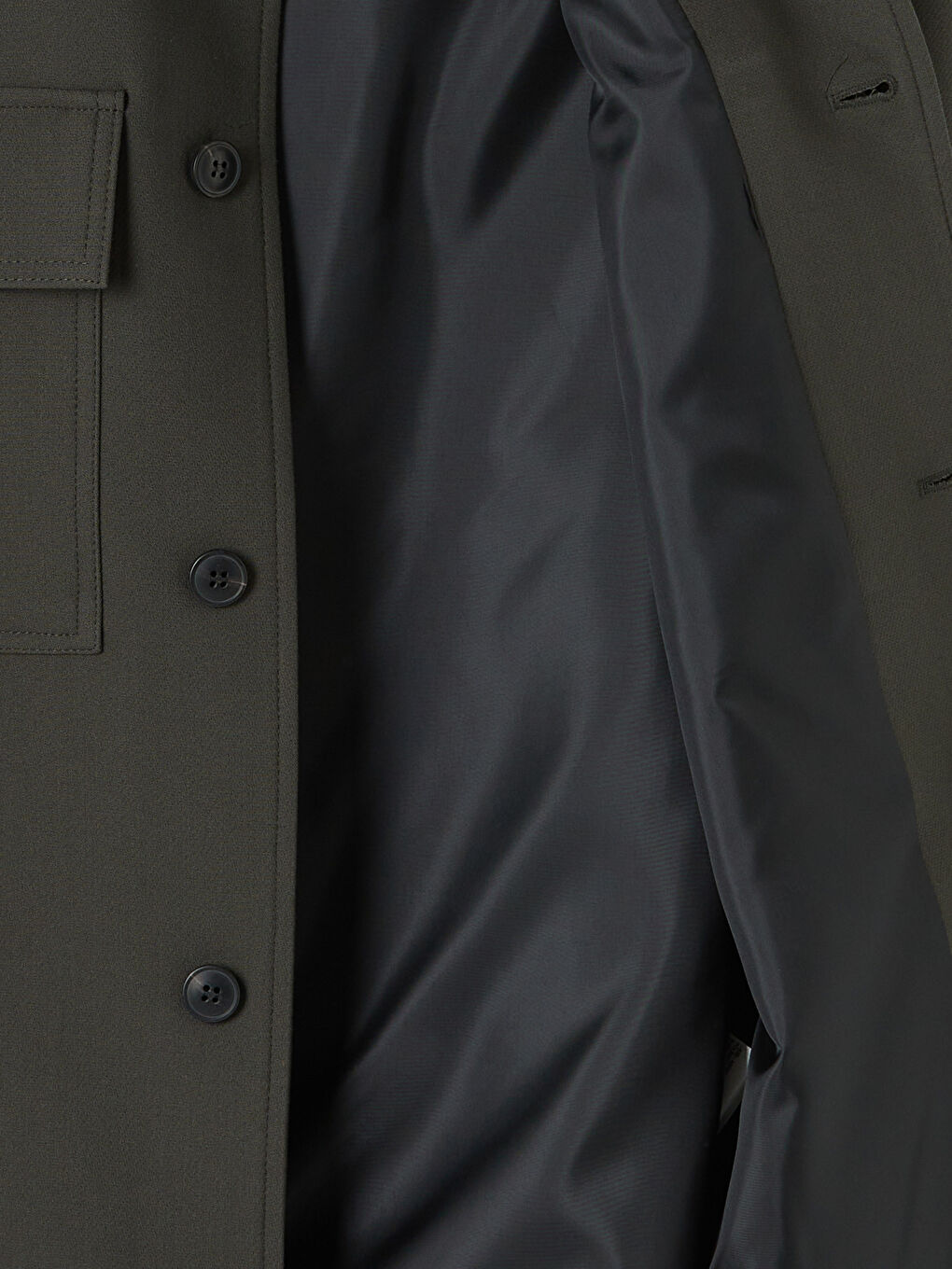 Haki Rahat Kalıp Gömlek Yaka Erkek Mont-3