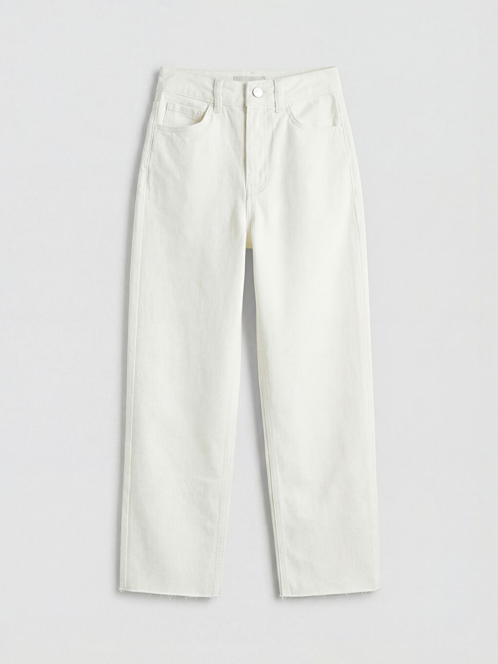 Ekru Regular Fit Kadın Jean Pantolon