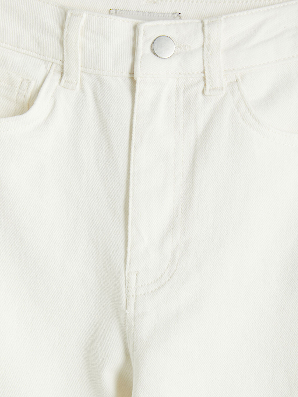 Ekru Regular Fit Kadın Jean Pantolon-2