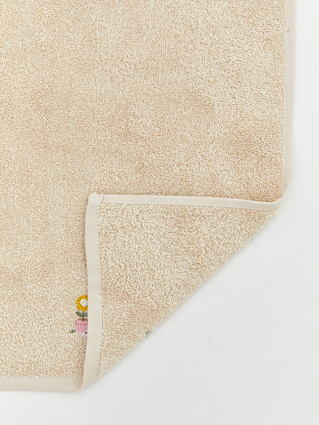 Bej Hayvan Nakışlı El Havlusu 2'li 30x50 cm-6