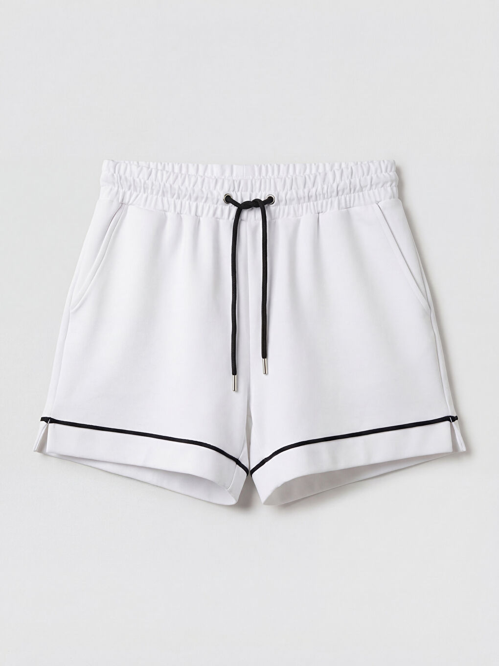 Beyaz Soft Touch Kadın Spor Şort