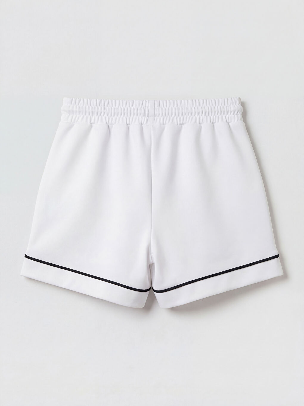 Beyaz Soft Touch Kadın Spor Şort-1