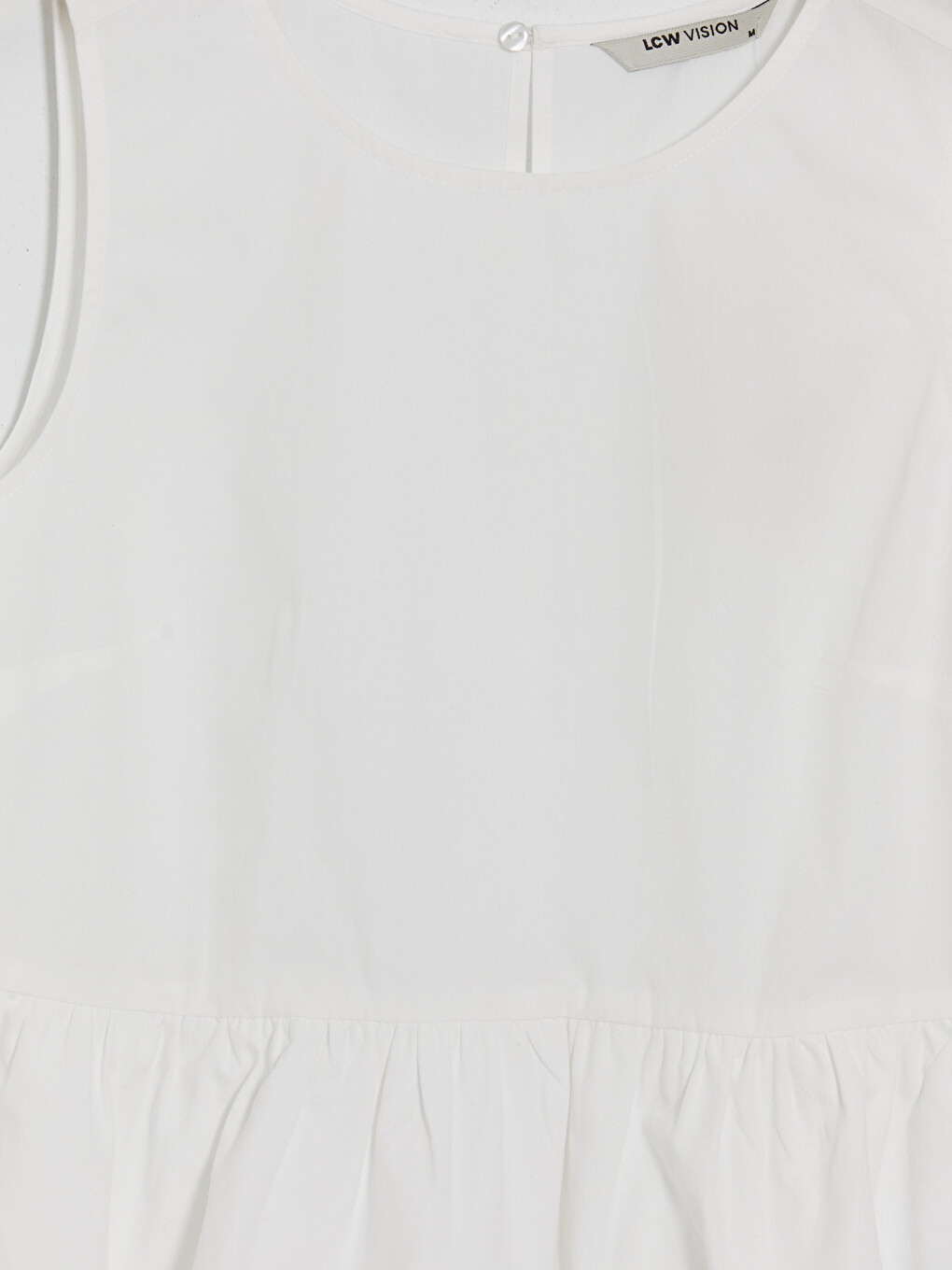 Crew Neck Peplum Ruched Blouse-6