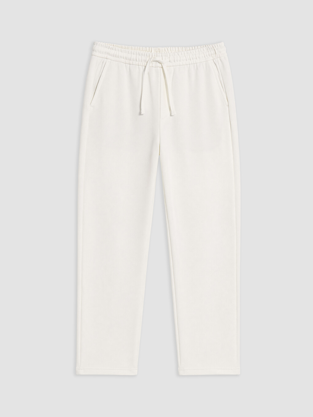 Beyaz Regular Fit Erkek Pantolon