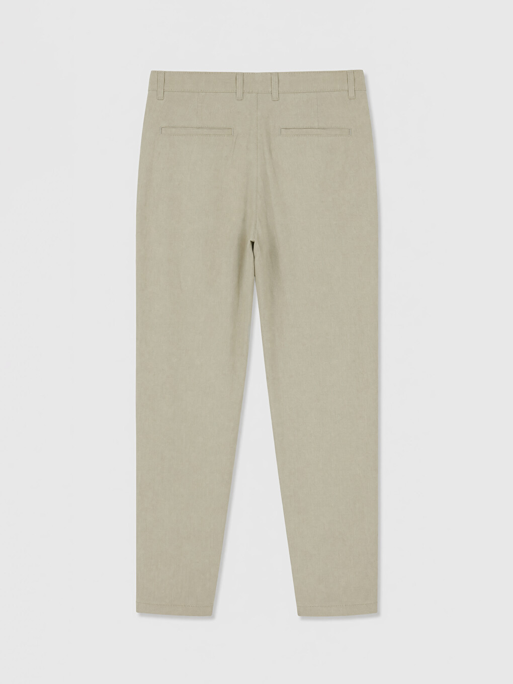 Yeşil Regular Fit Keten Karışımlı Erkek Pantolon-1