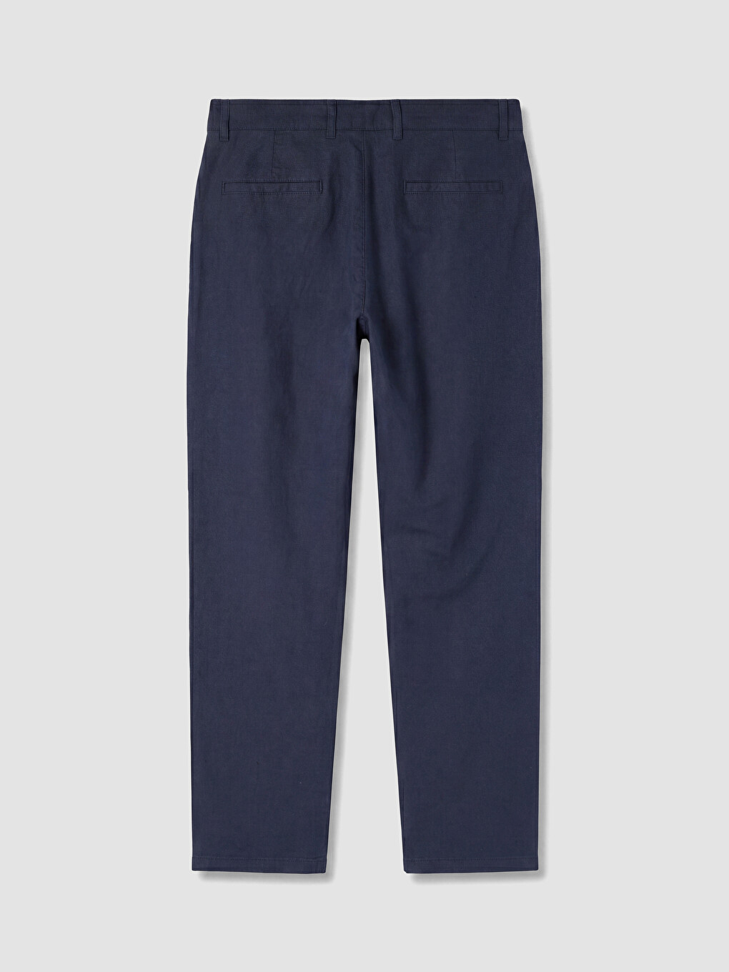 Lacivert Regular Fit Keten Karışımlı Erkek Pantolon-1